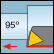 Plaquita Int. Triangular de 60º, Ángulo Posición 95º