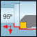 Plaquita Int. QNMG de 80º, Áng. Posición 95º