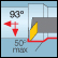 Plaquita Int. Rómbica de 35º, Áng. Posic. 93º